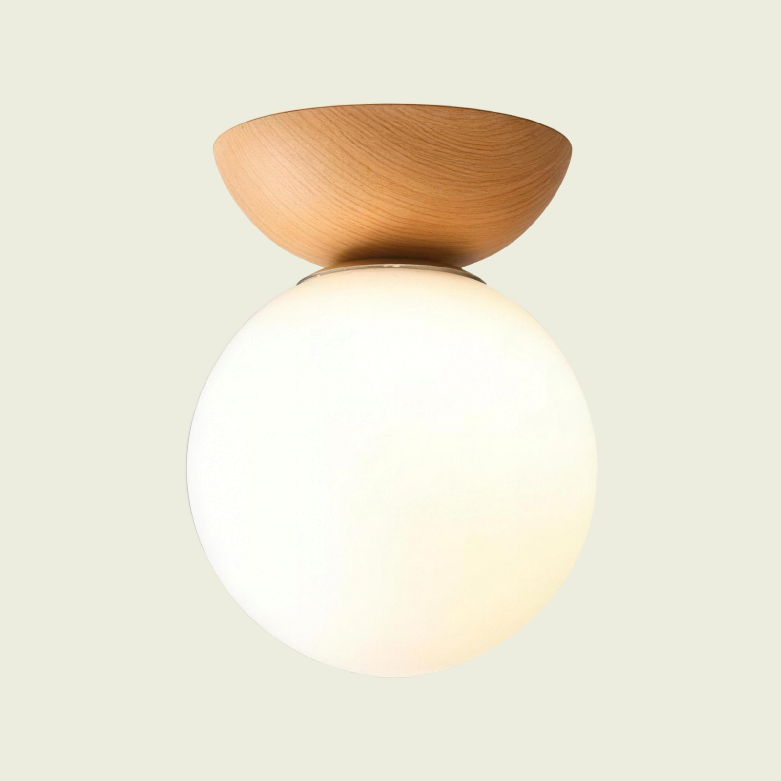 Japanese wood ceiling light, surface mount, natural wood