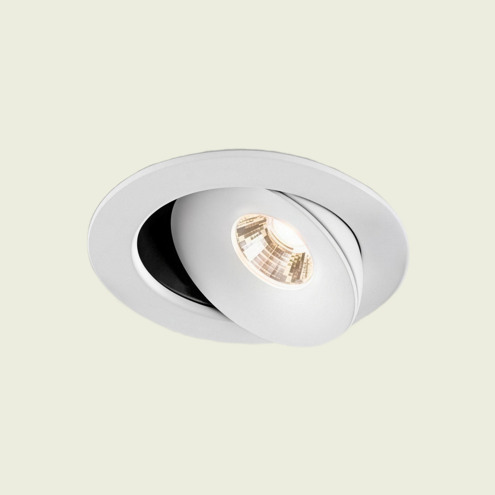 Recessed COB spotlight, white, adjustable gimbal
