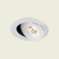 Recessed COB spotlight, white, adjustable gimbal