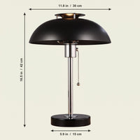 Domed Metal Table Lamp dimensions in inches and centimeters