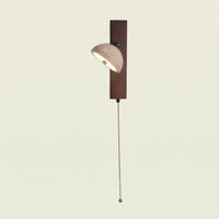 Travertine Wall Sconce dome head, coffee arm, pull chain