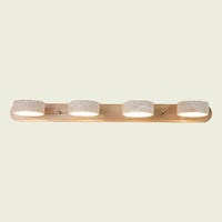Travertine mirror wall sconce, Log, 4-Head
