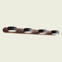 Travertine mirror wall sconce, Black Travertine, 4-Head