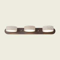 Travertine mirror wall sconce, Walnut, 3-Head