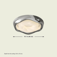 Organic Ceiling Light, Four Shapes in Chrome, Cream or Pink, Three-Color Dimming, LED