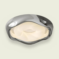 Organic Ceiling Light, Four Shapes in Chrome, Cream or Pink, Three-Color Dimming, LED