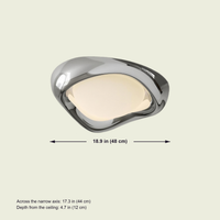 Organic Ceiling Light, Four Shapes in Chrome, Cream or Pink, Three-Color Dimming, LED