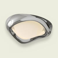 Organic Ceiling Light, Four Shapes in Chrome, Cream or Pink, Three-Color Dimming, LED