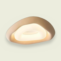 Organic Ceiling Light, Four Shapes in Chrome, Cream or Pink, Three-Color Dimming, LED