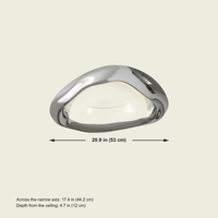 Organic Ceiling Light, Four Shapes in Chrome, Cream or Pink, Three-Color Dimming, LED