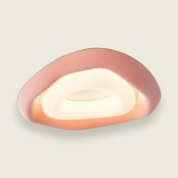 Organic Ceiling Light, Four Shapes in Chrome, Cream or Pink, Three-Color Dimming, LED