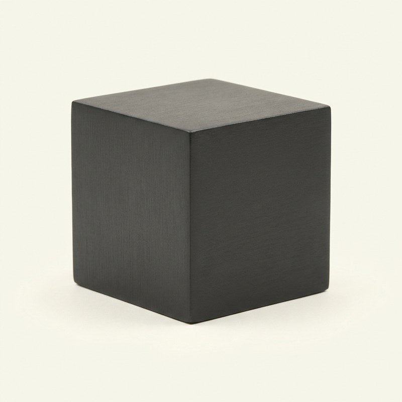 Matte black powder-coated iron sample
